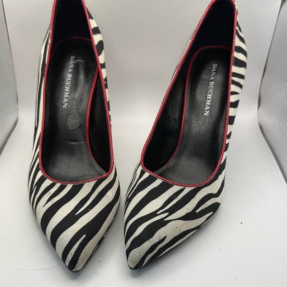 Dana Buchman Zebra Print Women's Heels - Black and White - Picture 1 of 6
